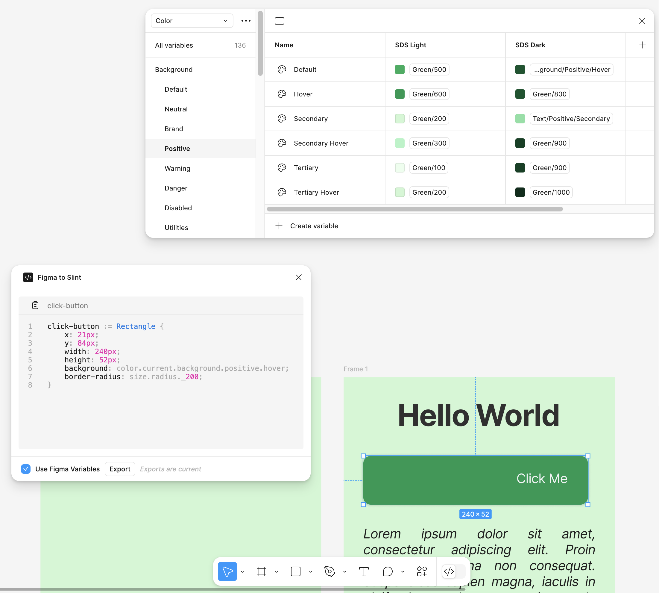 Screenshot of the Figma exporter