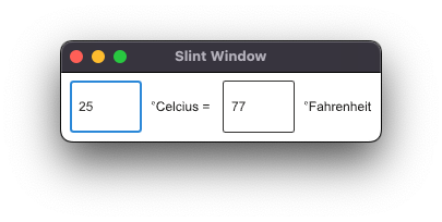 7GUI Temperature Converter task